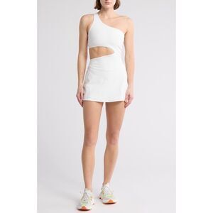 NWT Free People Movement Transcend Limits One Shoulder Skortsie Dress White XL